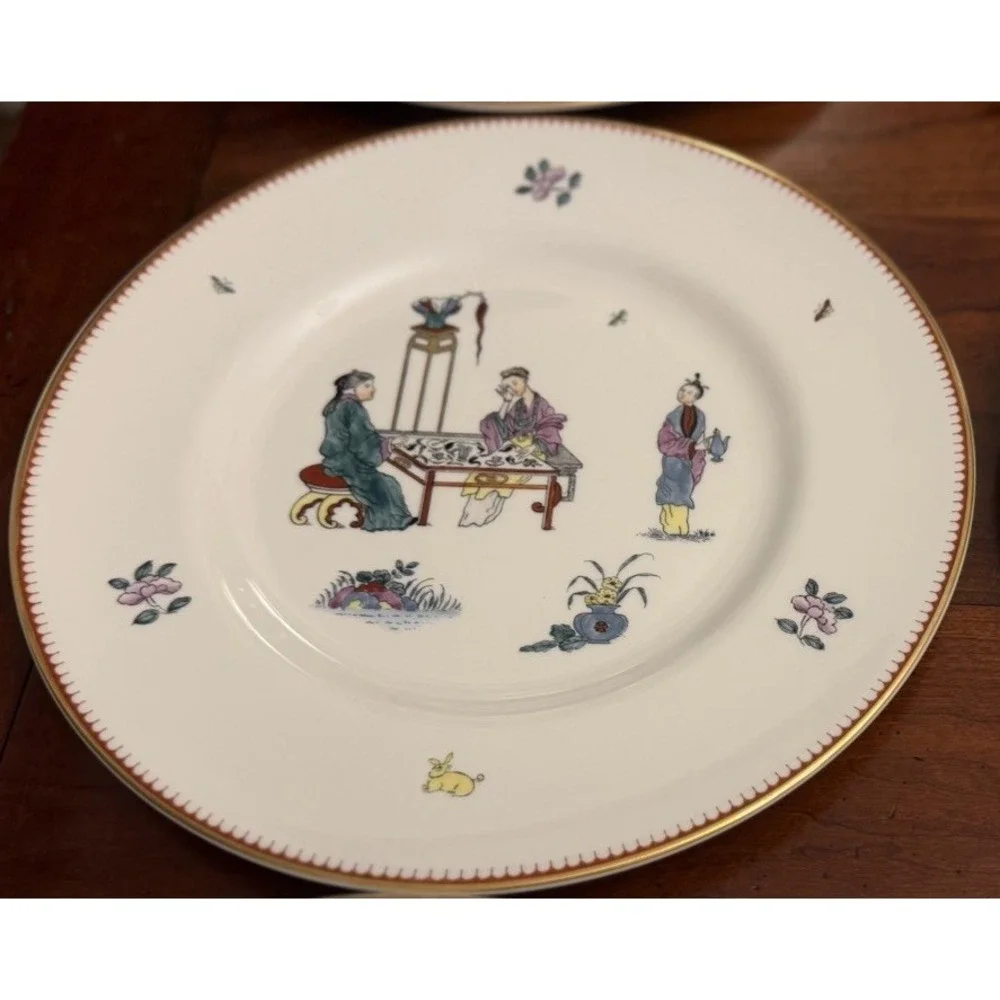 84pc Royal Worcester Early Worcester China Reproduction Chinoiserie Dinner Set